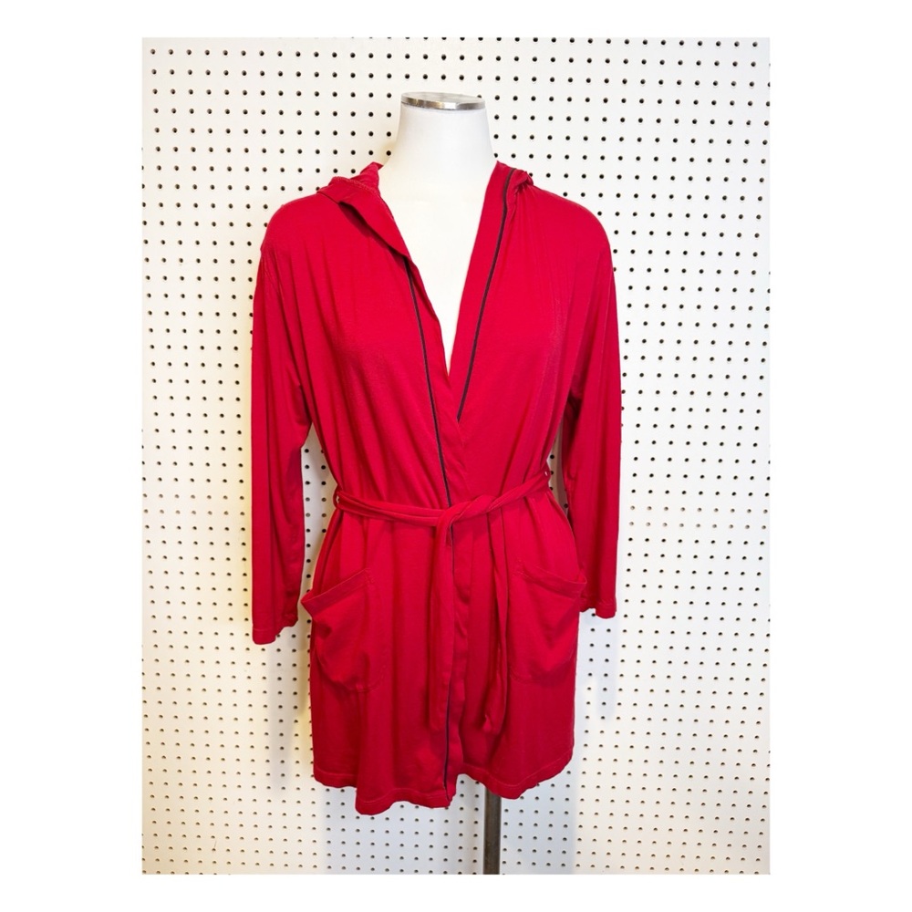 Cosabella | Red Hooded Shortie Robe with‎ Belt, Very Soft Sz. S